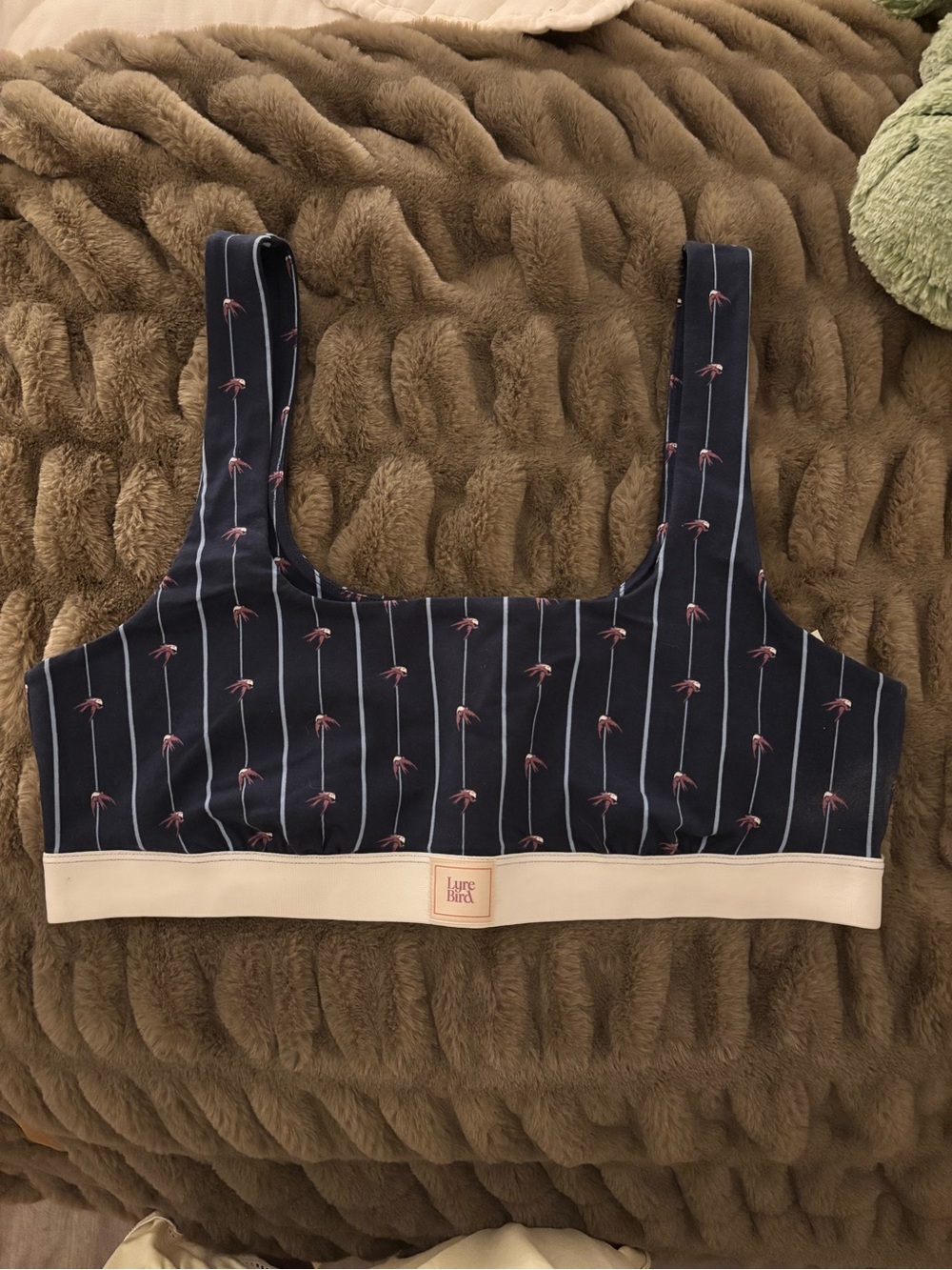 Navy Printed Soft Bralette